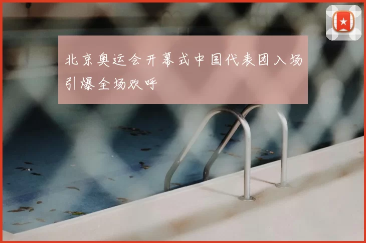 北京奥运会开幕式中国代表团入场引爆全场欢呼