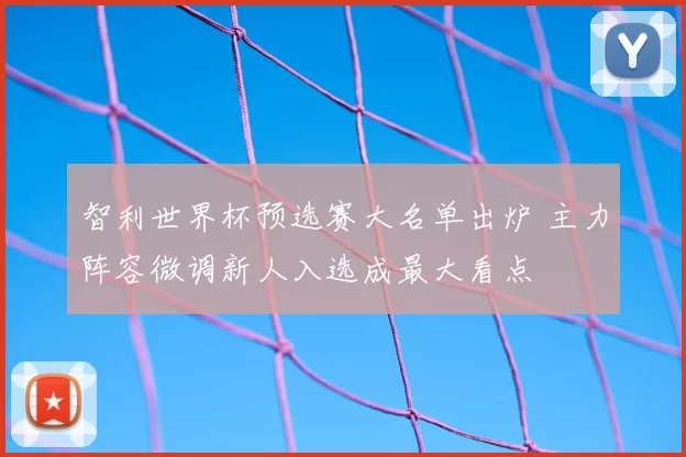 智利世界杯预选赛大名单出炉 主力阵容微调新人入选成最大看点